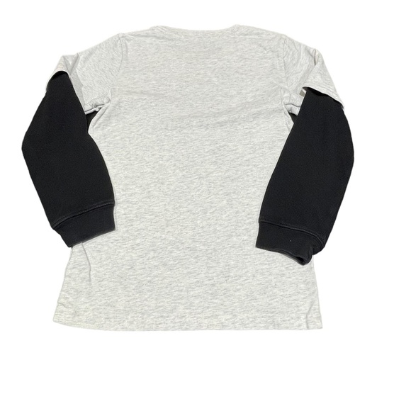 CARTER'S Boys Moose Red Black 2-in-1 Mock Layer Long Sleeve TShirt Size: 8 GUC - Picture 2 of 8